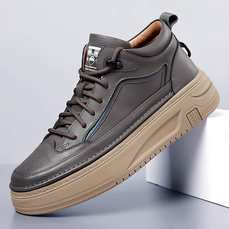 Winter Hot Selling Men's Genuine Leather Casual Shoes Fashionable Height Increasing Shoes Versatile Men's Outdoor Oxford Shoes