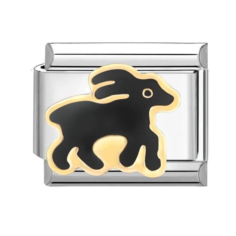 New Women's Gift blue eye pink heart sweet Pendant Italian Charms Links Bangle Beads Fit 9mm Stainless Steel Bracelet Making DIY For Women Fashio