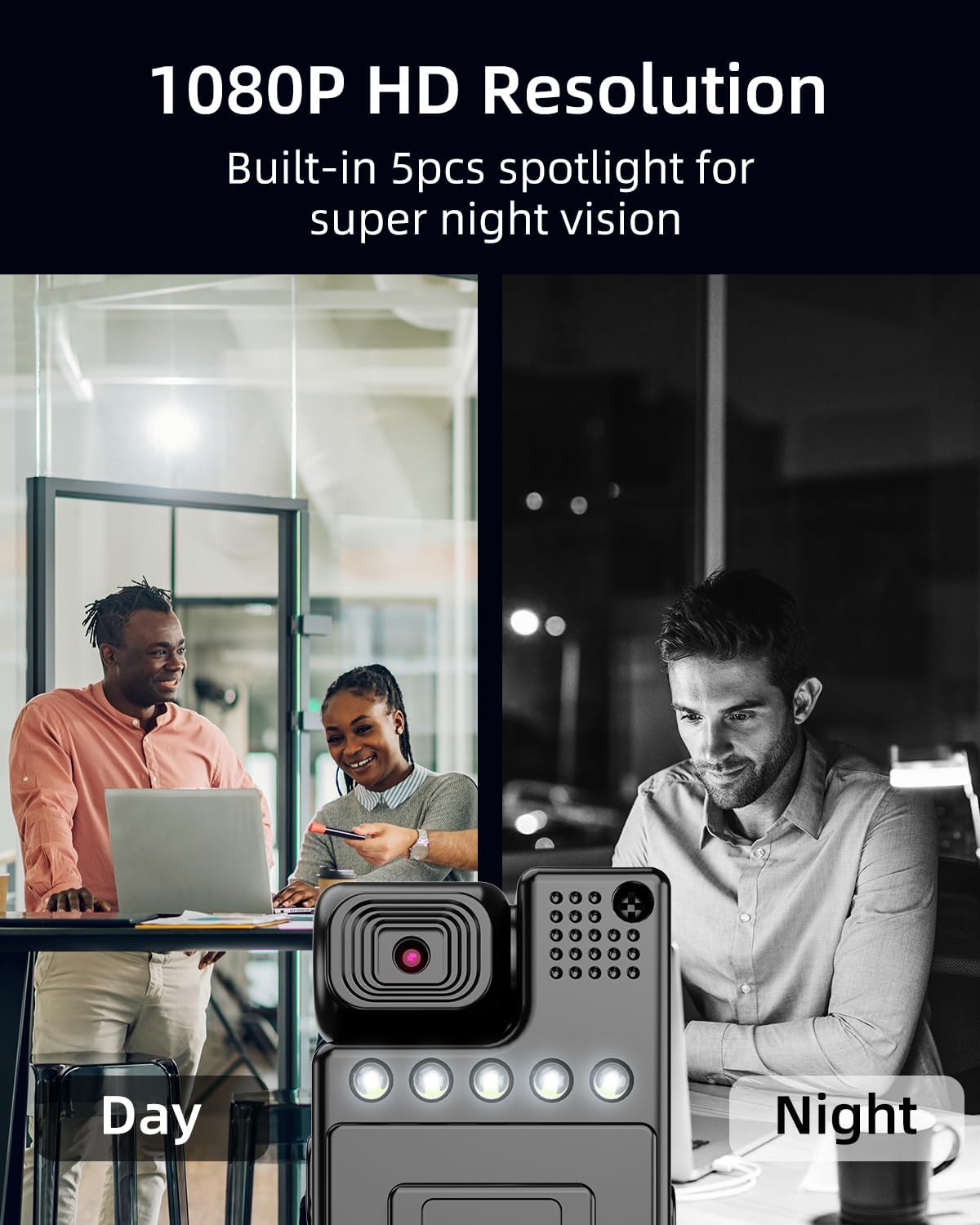 L9 1080P Mini Camera Portable Action HD Back Clip Pocket Cameras 180° Rotating Lens Night Vision Video Recording Sport DV Action Cam Travel Vlog Video