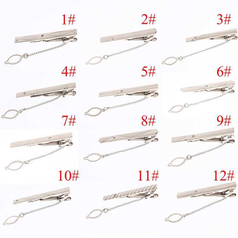 New 1PC Tie Clip Fashion Style 1PC Necktie Men Metal Simple Bar Clasp Practical Bowtie Clasp Tie Pin For Mens Gift AccessoriesX240914