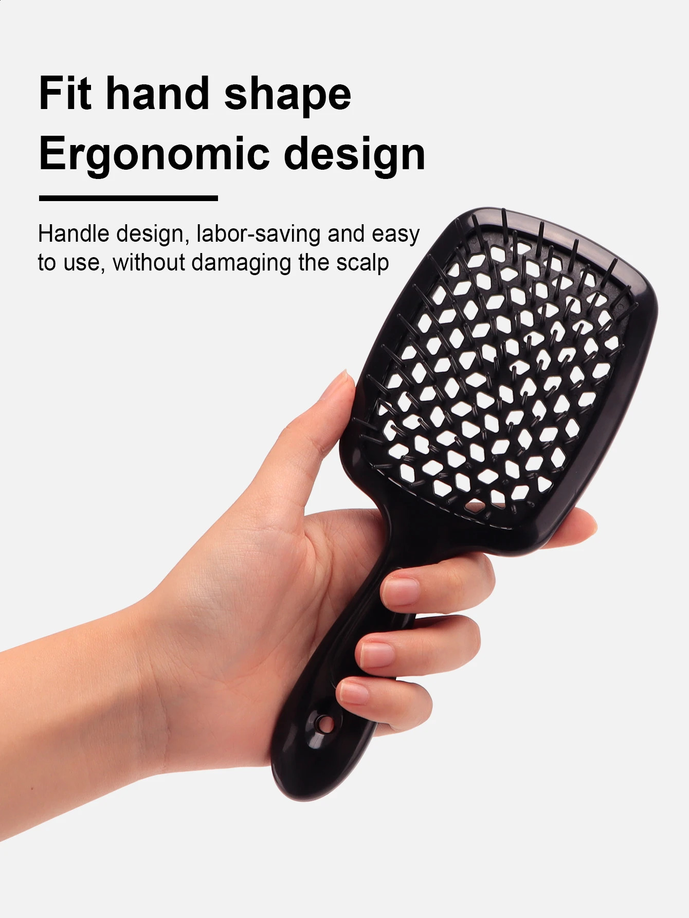 Air Cushion Comb Tangled Hair Brush Massage Antistatic Hollow Out Wet Curly Brushes Barber Styling Tool 240911