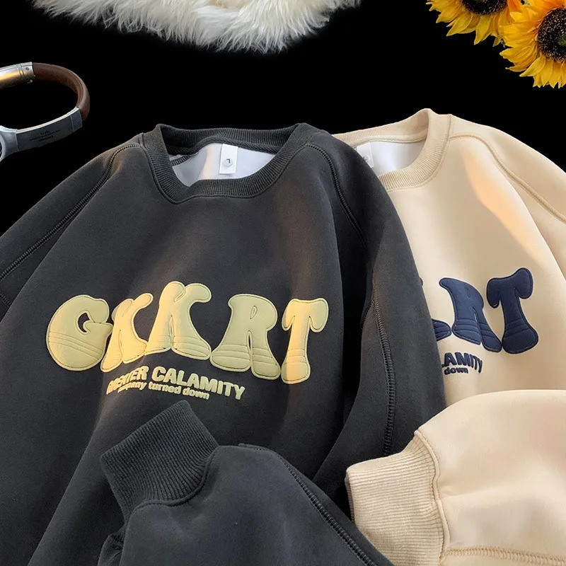 NXXTRESS Mens and womens Hoodie Sweatshirt Clothing Letter Print Loose Harajuku Streetwear Autumn and Winter Hoodies 240911