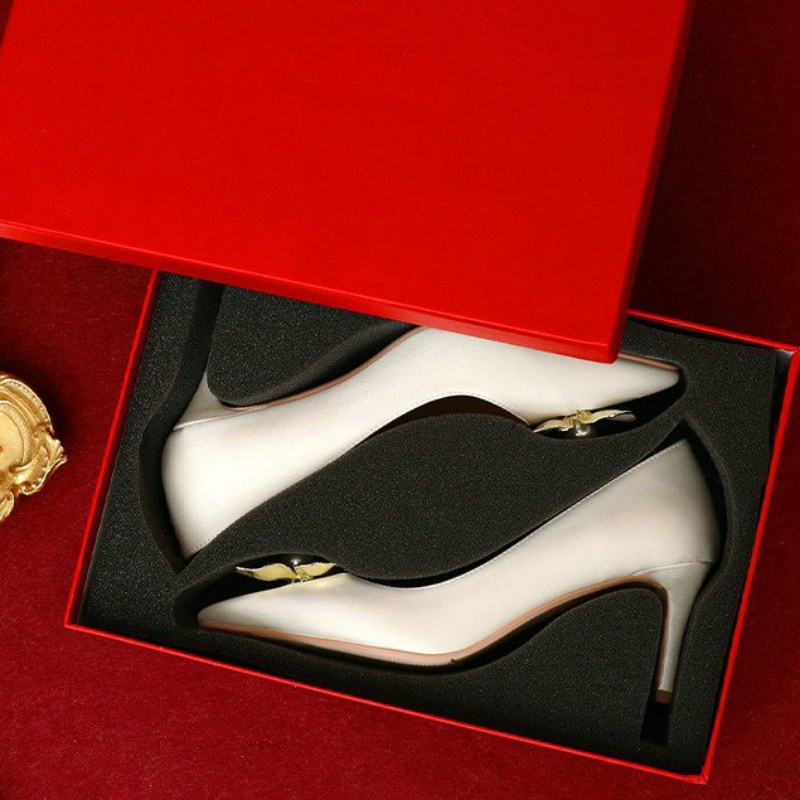 Luxury Wedding Shoes Women 2024 New Bridal Shoes Wedding Flowers French High Heels Summer Shoes