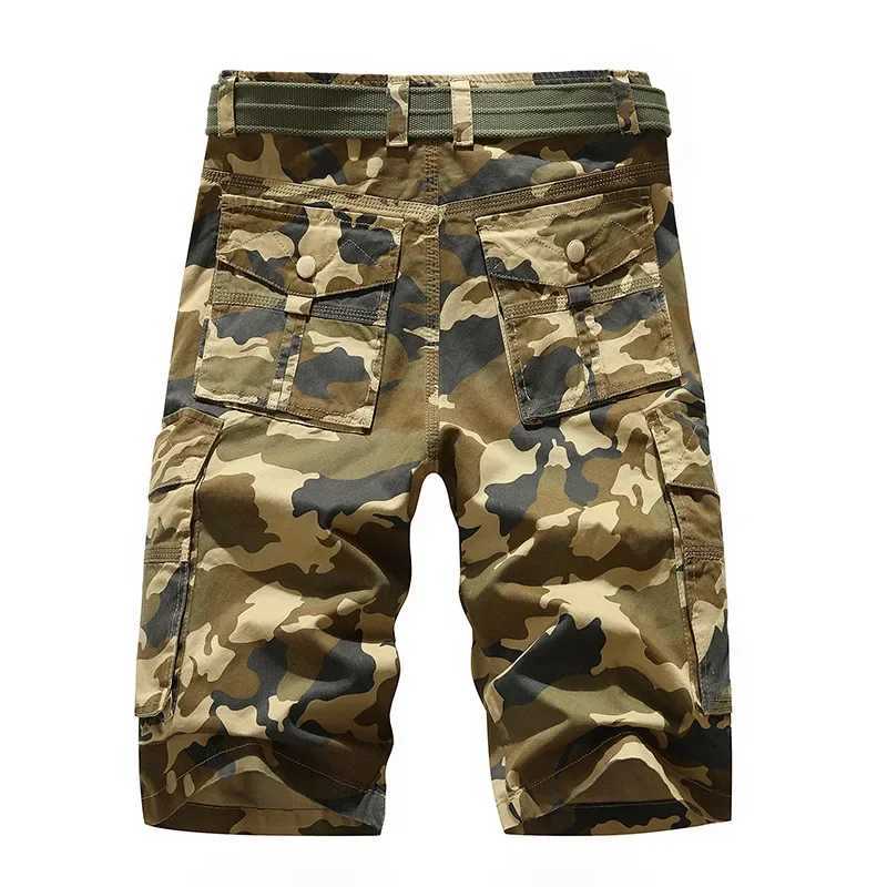 Camouflage Cargo Shorts Men 2024 New Mens Casual Shorts Loose Cotton Work Short Pants Man Plus Size 29-40 Y240914