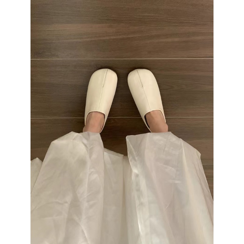 Gentle Bow Wrap Head Half Slipper Women Summer Outerwear 2024 New Heelless Flat Lazy Mueller Flip-flops Slippers Women