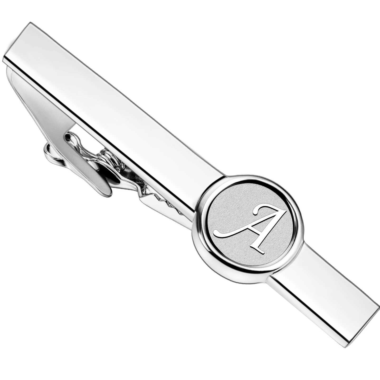 HAWSON 2 inch Mens Personalised Initials Tie Clip Tie Tack Lapel Pins for Mens Suit Tuxedo Accessories for NecktieX240914