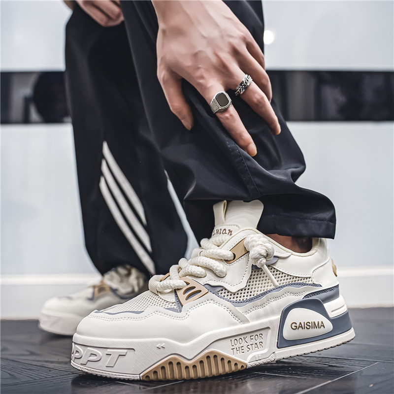 INS Mens Trend Running Breathable Skateboard Shoes Chunky Comfortable Casual Sneakers Men Tenis Mascuo Footwear Male