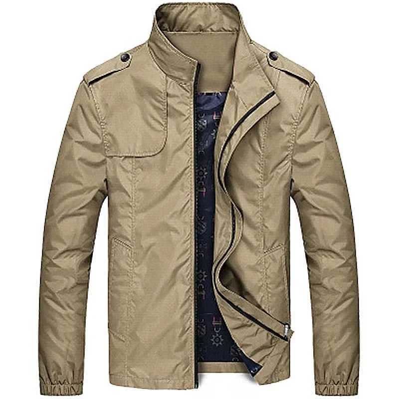 New mens casual stand up collar jacket for 2024. European and American mens thin multi-color zipper large-sized top. W240914