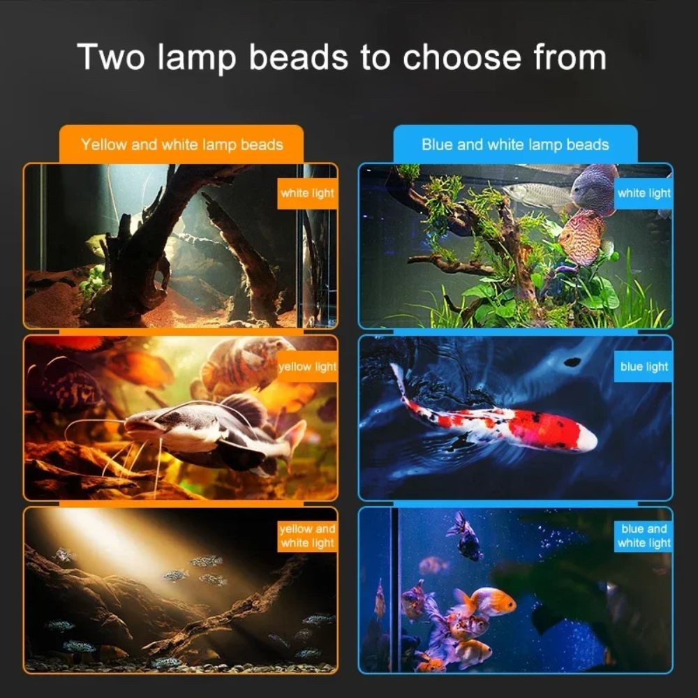 9w 12w 15w Aquarium Led Light Super Slim Adjustable Focus Aquariums Fish Tanks Spotlight Clip-on Waterproof