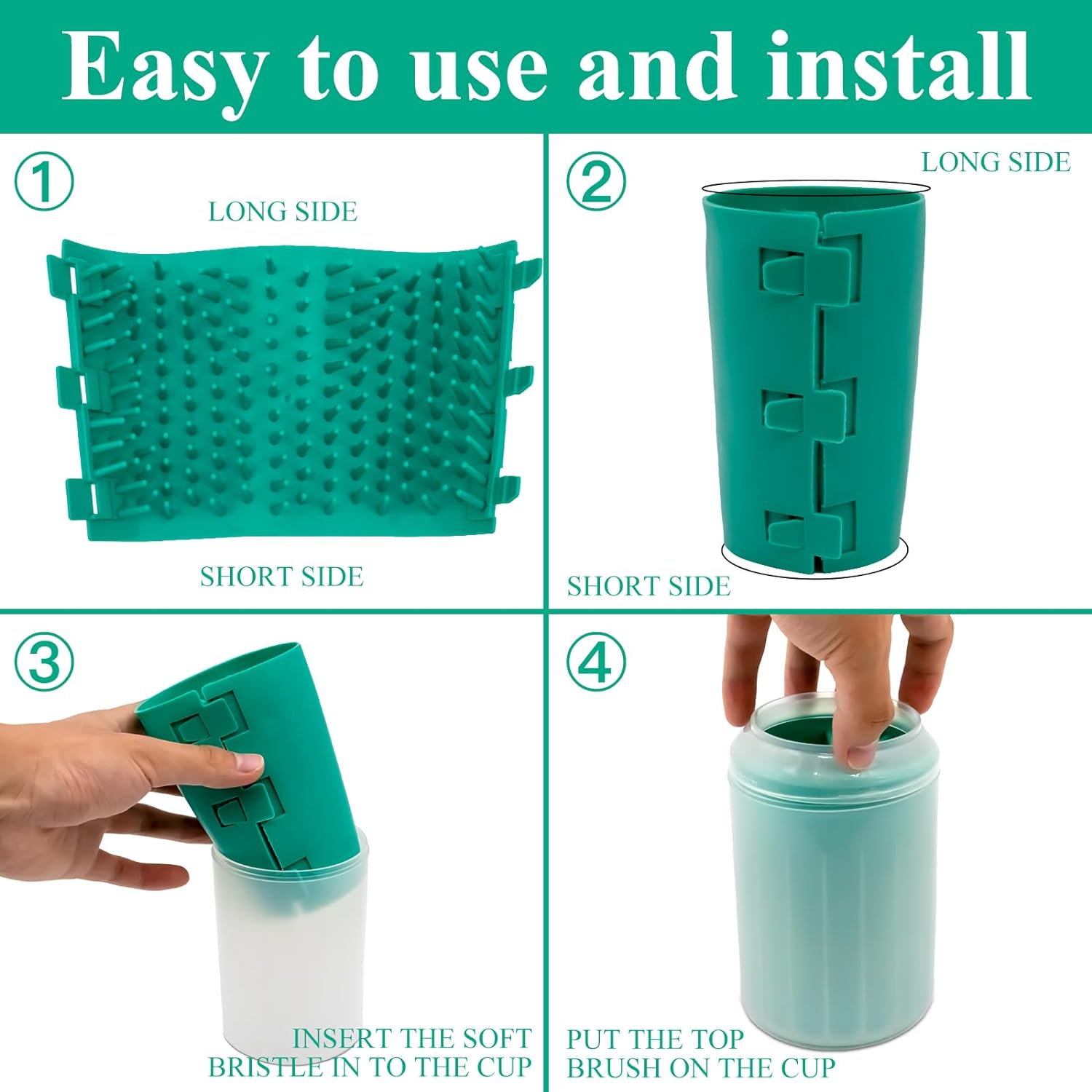 Pet Foot Wash Cup Soft Silicone Material Cat and Dog Foot Cleaner Portable Dog Foot Massage Pet Foot Bath Cleaning Supplies