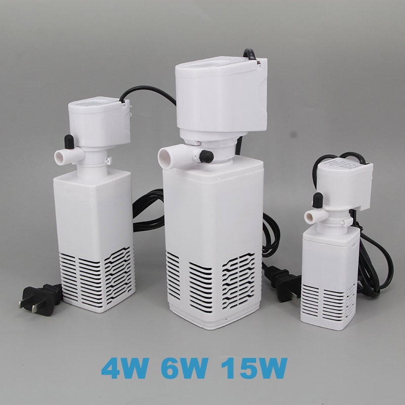 4 in 1 Aquarium Filter Pump Silent Fish Tank Submersible Air Oxygen Aerator Aquarium Water Changer Pump Wave Maker 220v AC R23