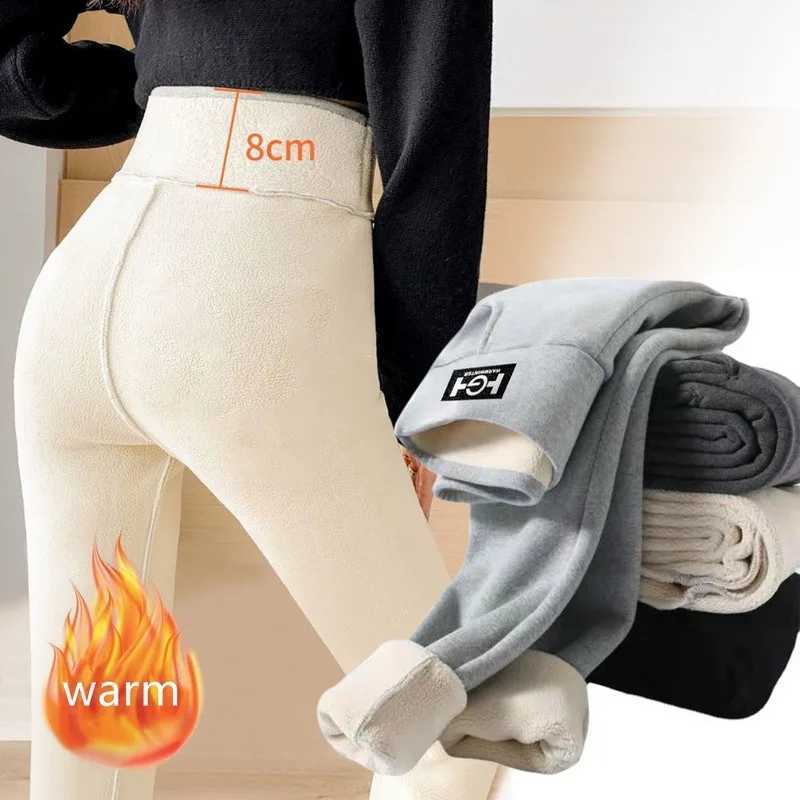 New Winter Women Leggings Fleece Keep Warm Pants High Waist Leggings Women Solid Comfortable Stretchy Thermal Plus SizeX240914