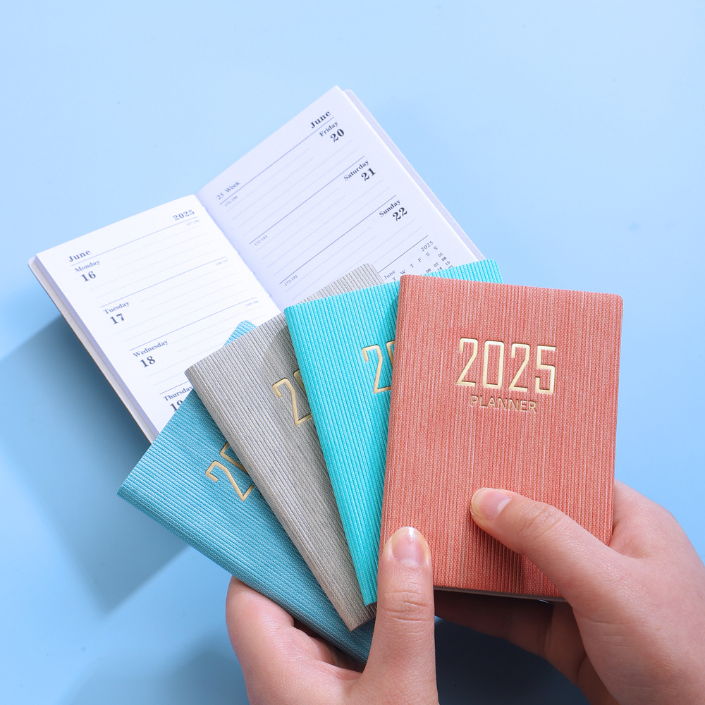 2025 Minimalist Pocket Planner - Compact, Hardcover Design for Daily Planning and Organization