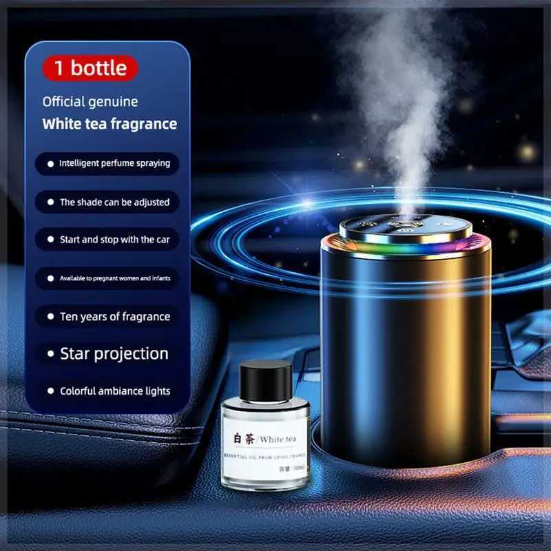 Car Air Freshener Car Aromatherapy Machine Starry Sky Top Perfume Spray Starry Sky Projector Lamp Air Freshener Led Light Aromatherapy DiffuserL240910
