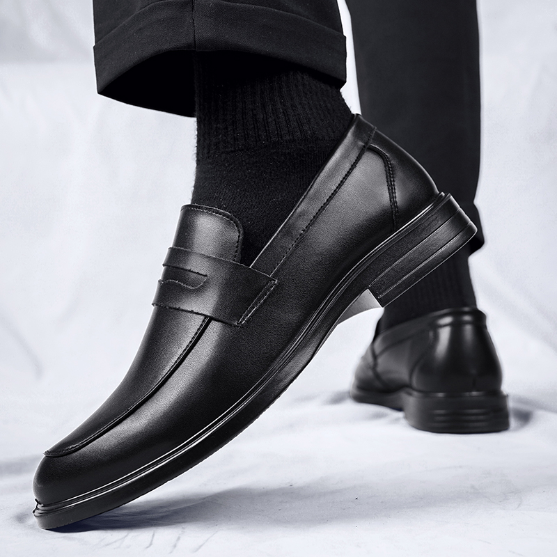 CYYTL Mens Black Shoes Dress Leather Loafers Casual Work Office Business Summer Platform Outdoor Designer Luxury Wedding Ankle