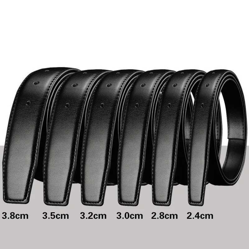 3.8cm 3.5cm 3.2cm 3.0cm 2.8cm 2.4cm Genuine Leather Belt No Buckle Pin Buckle Waist Strap Belts Boby Without Buckle Men WomenX240914
