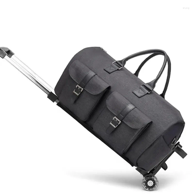 Duffel Bags Foldable Suit Bag Garment Travel With Wheels Waterproof Large Capacity Multifunctional Business Trolley Box Luxury Weekend