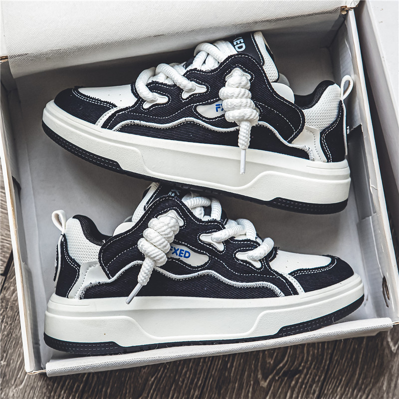 Fashion 2024Men Running Street Hiphop Skateboard Shoes Chunky Comfy Soft Casual Sneakers Men Tenis New Mascuo Footwear Male 4d2c
