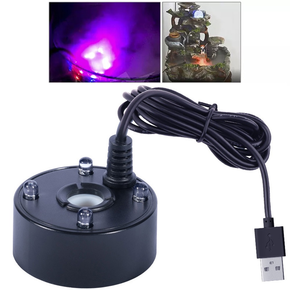 5V USB Mist Maker Water Pump Fogger With LED Fog Maker Machine LED Colorful Lights For Fountain Garden Rockery Fish Tank