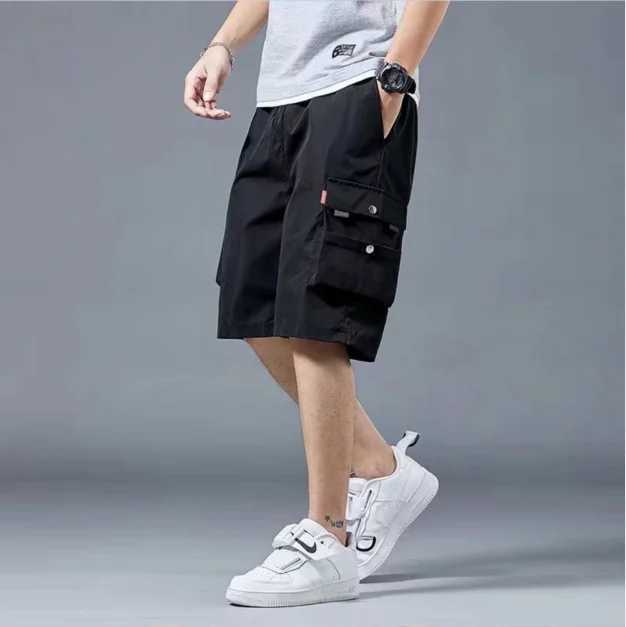 Cargo Shorts Mens fashion summer ins casual pants students trend port wind pants Y240914