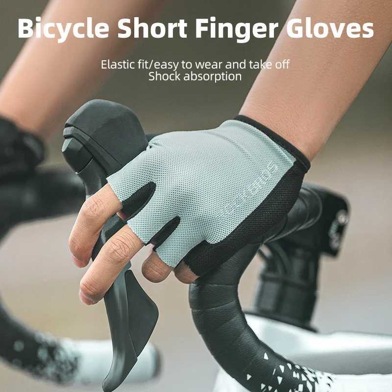 ROCKBROS Cycling Gloves Half Finger Sport Gloves Breathable Summer MTB Mountain Outdoor Fitness Mittens Bicycle Glove Equipment Y240914