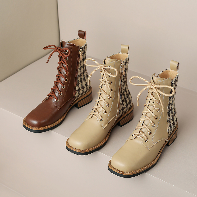 2024 New Autumn/Wier Ankle Women New Retro Boots Handmade Shoes Genuine Leather ac33