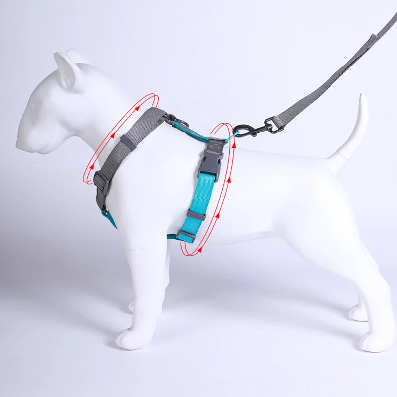 Pet Harness and Leashes Adjustable Dog Harness Medium & Large Dog Walking Leash Explosion-proof Punching Dog Chain Pet Supplies