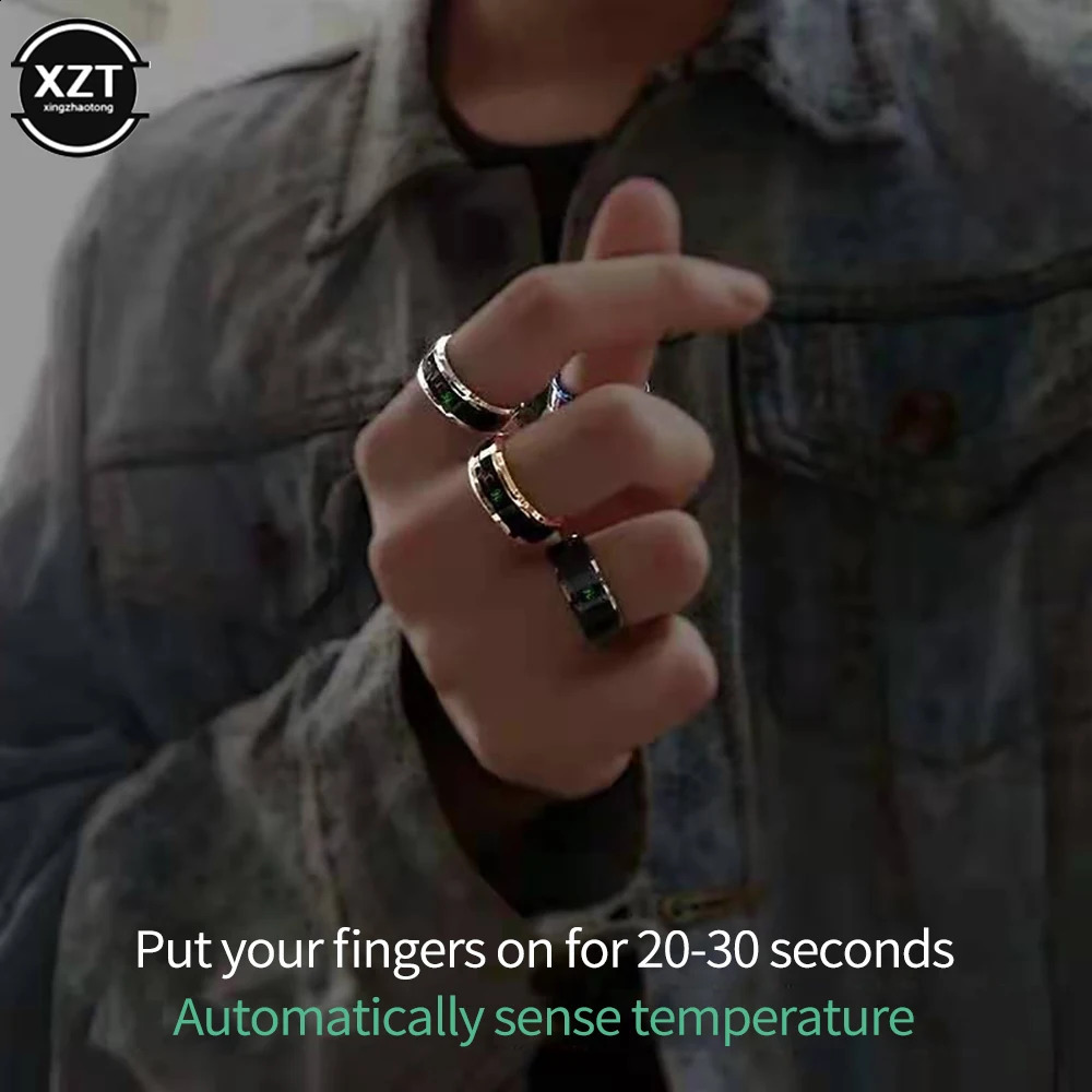 Temperature Ring Steel Emotion Feeling Intelligent Temperature Sensitive Rings for Women Men Waterproof Jewelry 240914