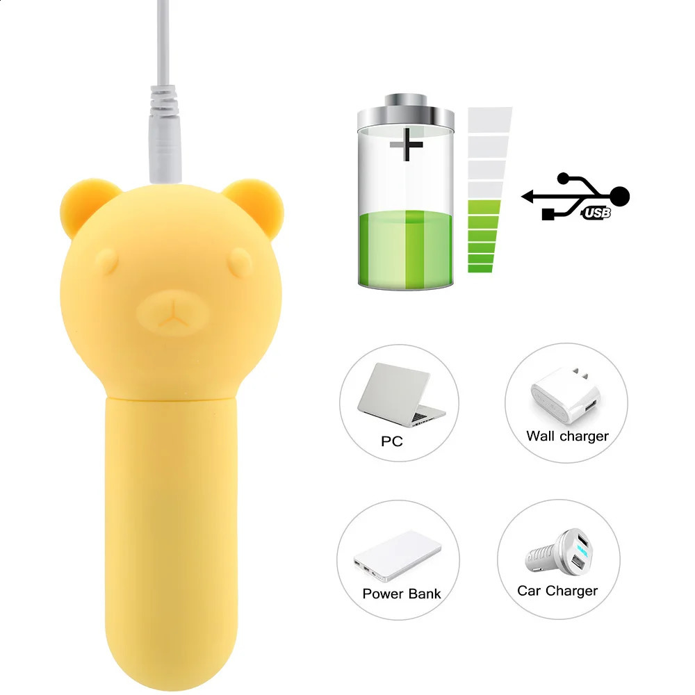 85mm Sexy Bear Vibrators For Women Dildos Anal Plug Clitoris G-spot Massager Sex Toys Adults Products Female Masturbator Erotic 240914