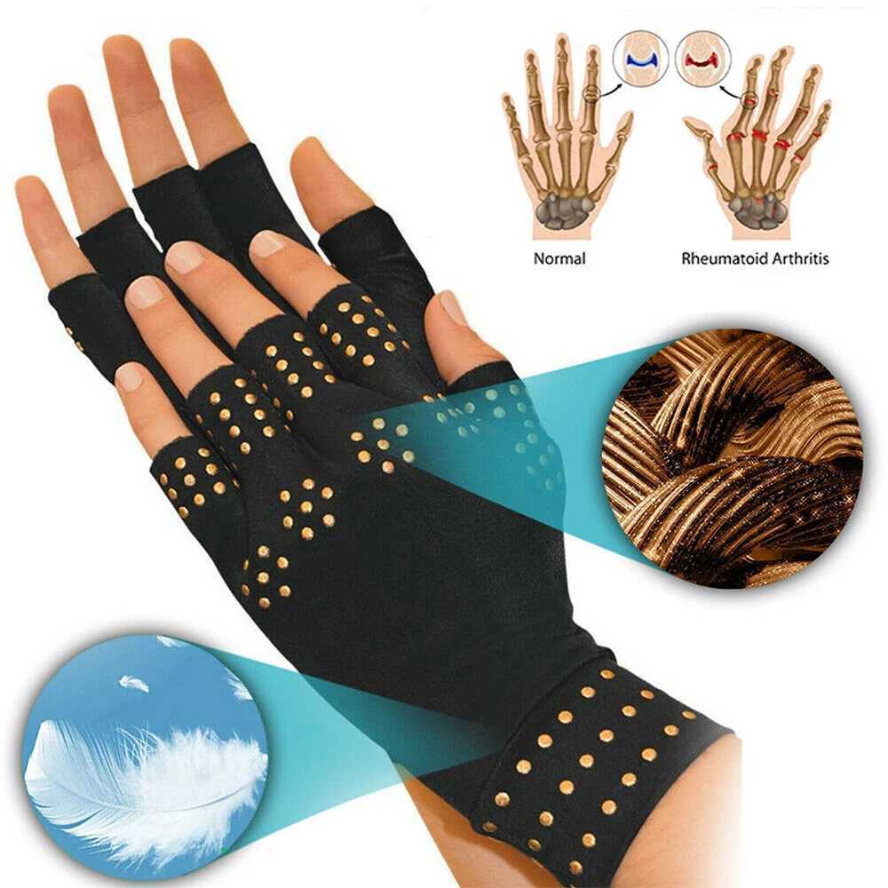 Wrist Support 1Pair Magnetic Anti Arthritis Health Compression Therapy Gloves Rheumatoid Hand Pain Relief Hand Wrist Brace Corrector z240913