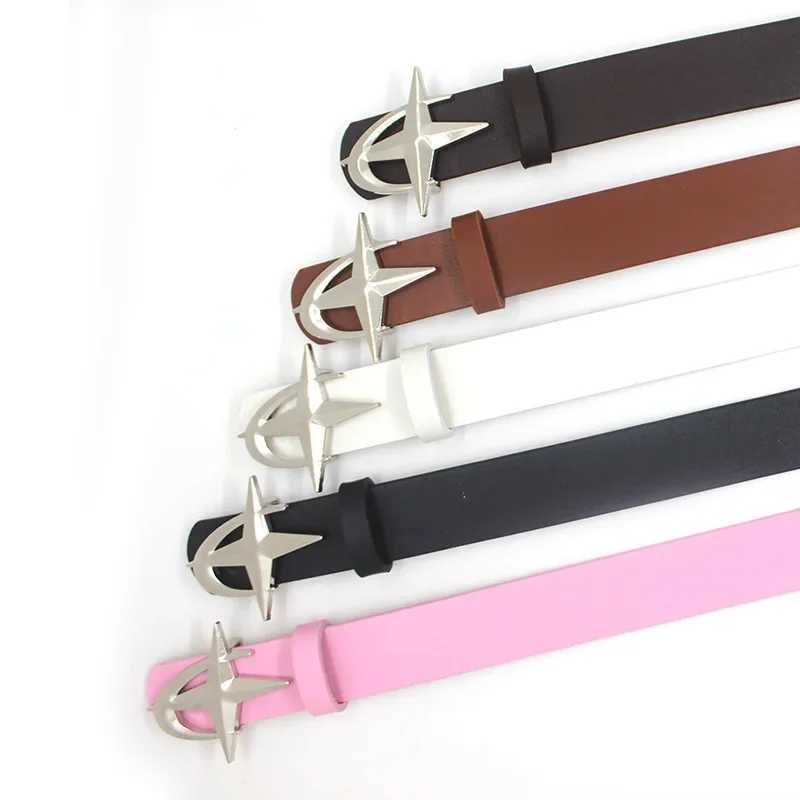 Y2k Star Faux Leather Belt for Women Punk Fashion Waist Strap Female Girl Jeans Dress Trouser Decorative Waistband AccessoriesX240914