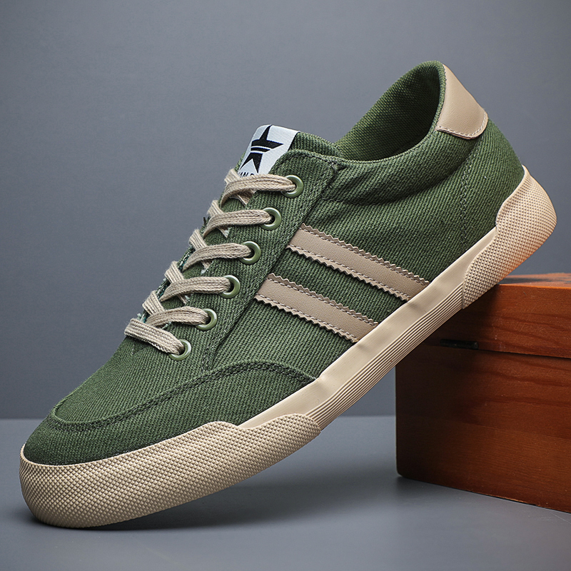 2024 New Hot Breathable Autumn Fashion Men Canvas Shoes Patchwork High Quality Spring Male Casual Sneakers Spring Casual Shoes