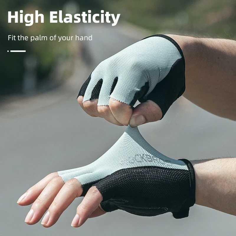 ROCKBROS Cycling Gloves Half Finger Sport Gloves Breathable Summer MTB Mountain Outdoor Fitness Mittens Bicycle Glove Equipment Y240914