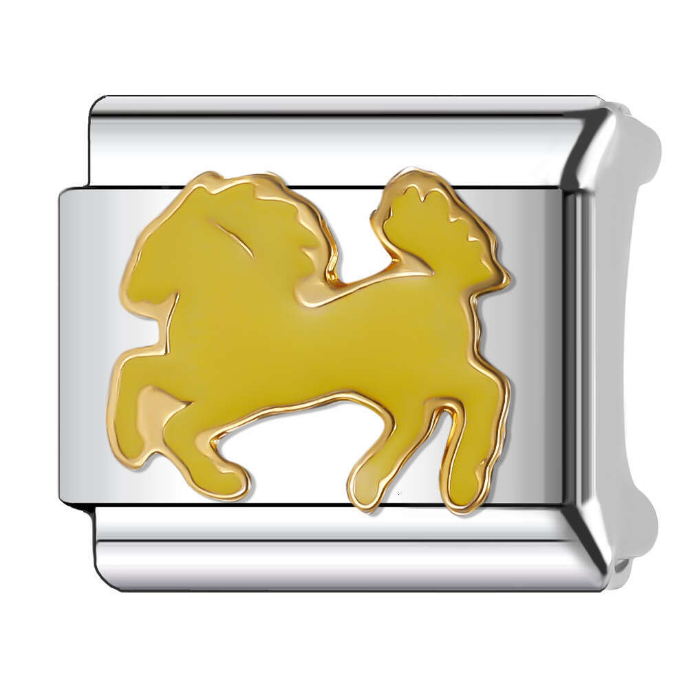 New Women's Gift yellow bus hedgehog Bead Italian Charms Links Bangle Beads Fit 9mm Stainless Steel Bracelet Making DIY For Women Fashion Jewelry