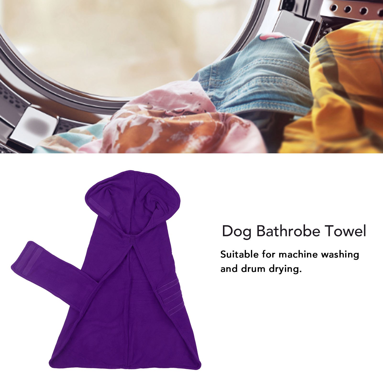 Dog Bathrobe Towel Fast Drying Absorbent Reusable Soft Pet Robe Coat For Taking Shower