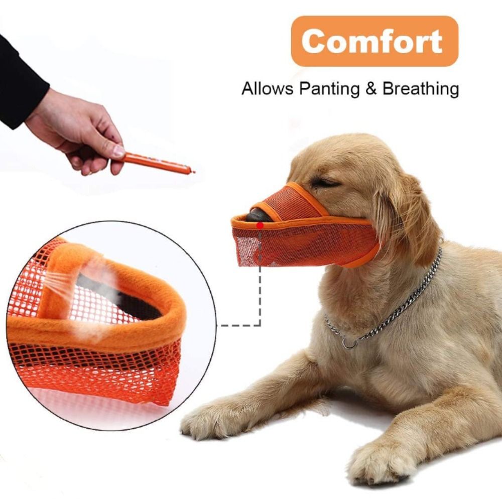 Durable Anti Barking Dog Muzzle Adjustable Breathable Dog Protection Muzzle Drinkable Mask for Dogs For Small Large Dogs