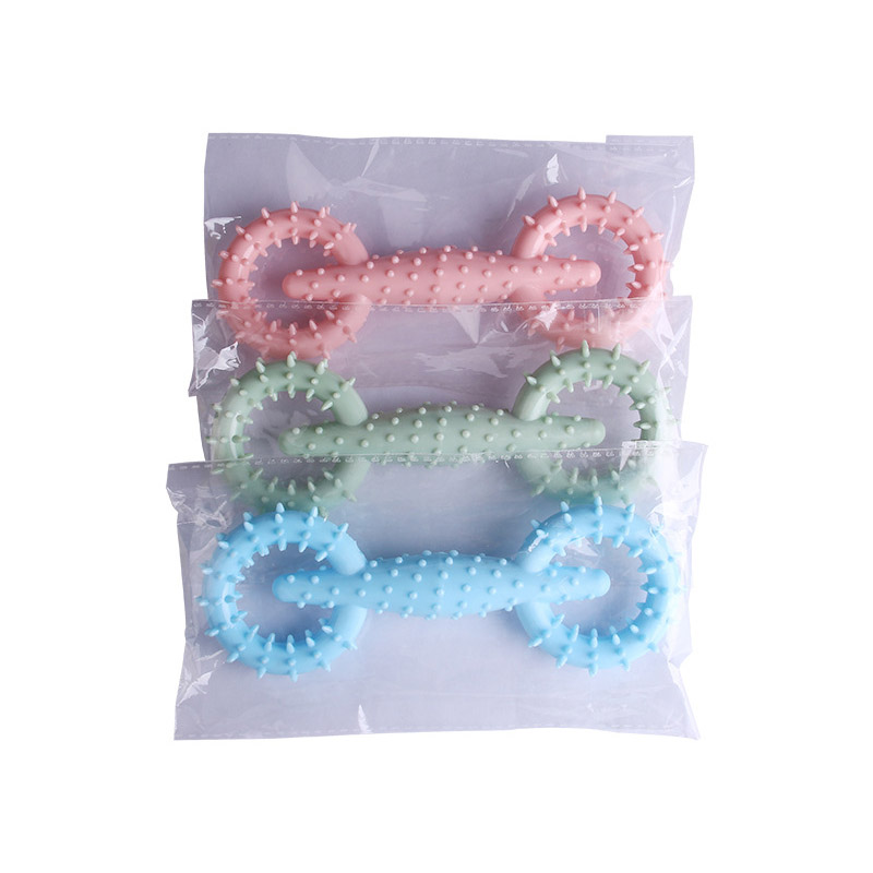 Pet Dog Molar Toys TPR Pull Ring Bump Puppy Chew Toy Bite Resistant Tooth Cleaning Interactive Training Dog Toys Pet Supplies