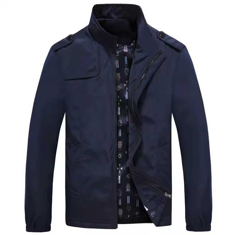 Mens casual windproof jacket spring and summer new trend outdoor clothing vertical slim military flight jacket W240914