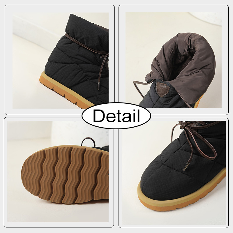 2025 new JOZHAMTA Size 33-43 Concise Women Snow Round Toe Confortable Casual Outdoor Ladies Ankle Boots Winter Warm Shoes Woman