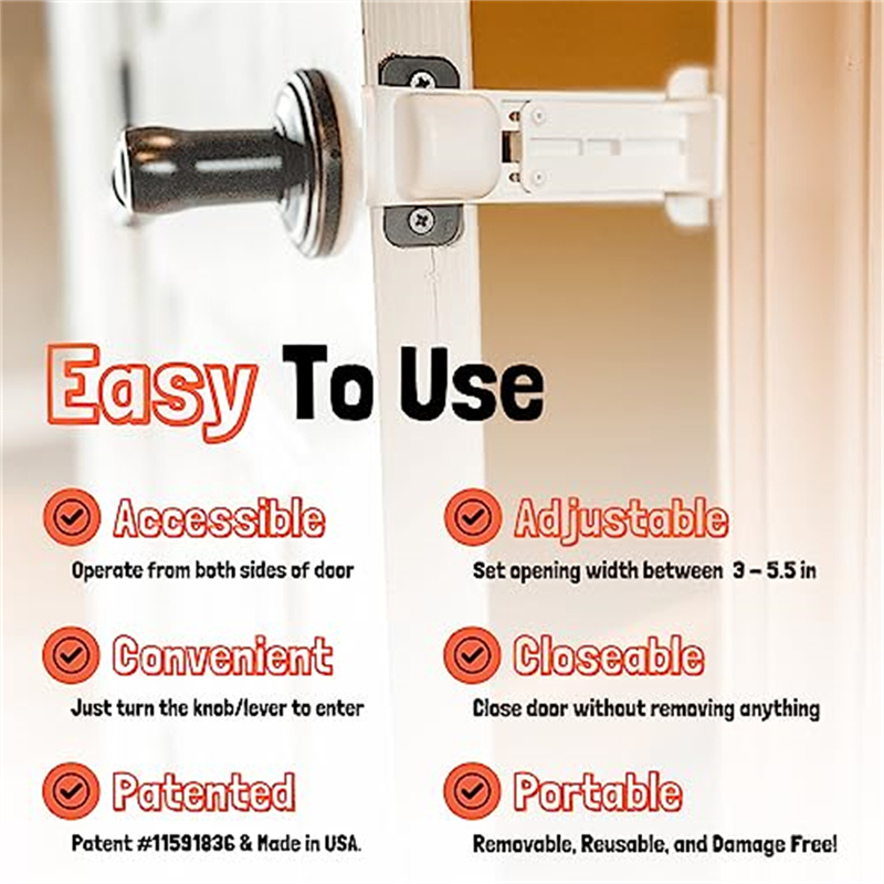 Plastic Retractable Shelf To Block Cat Latch Bracket To Keep Door Open Pet Portable Doorstop To Block Cat Users Fellow Props
