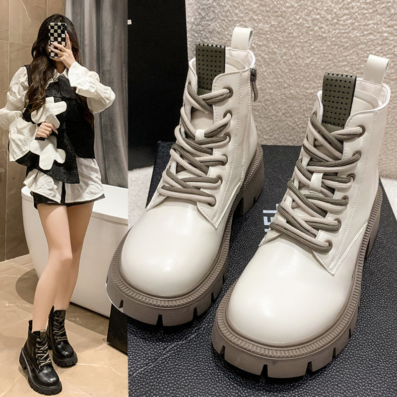 Boots Winter Lady Round New Toe Shoes Zipper Designer Boots-Women Autumn Lolita High Heel Ankle Fashion Rock eda6 -Women