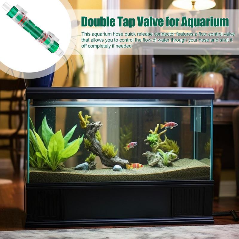 Aquarium Filter Water Valve Hose 12/16mm FlowControl Double Tap Quick Release Connector Fish Tank Hose Pipe Filter Valve