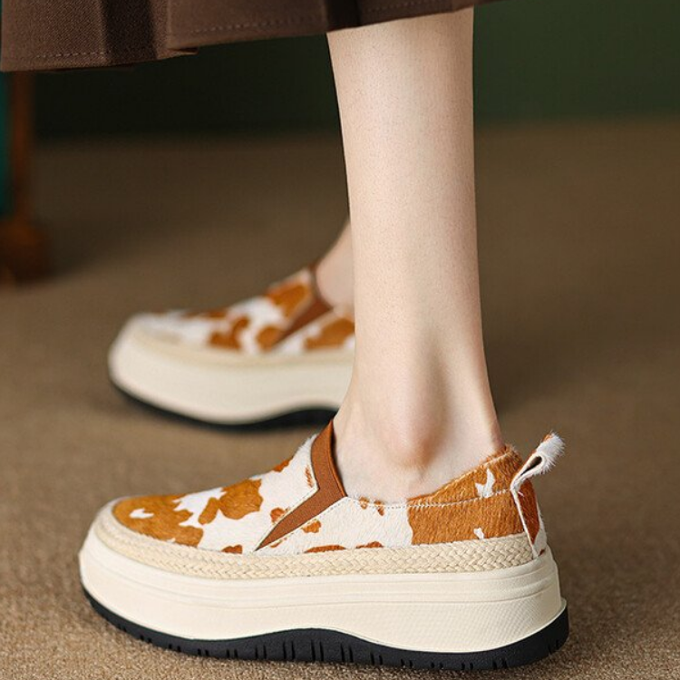 Round Toe Super Flat Bottomed High Platform Autumn Fashion Women's Lightweight Shoes Casual 2023