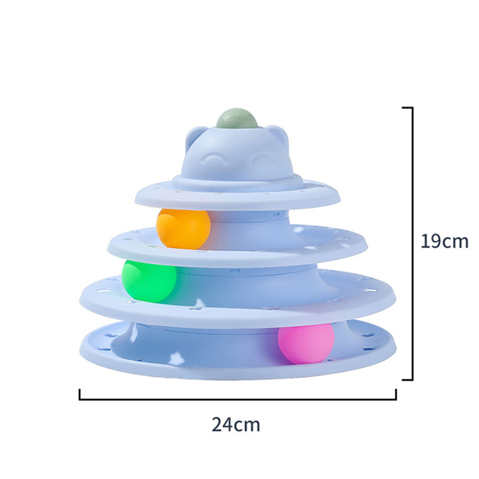Turntable Ball Toy for Cats, 3 Tier, Interactive, Mental, Physical Exercise, Cat Ball Track Toy, Kitten Supplies