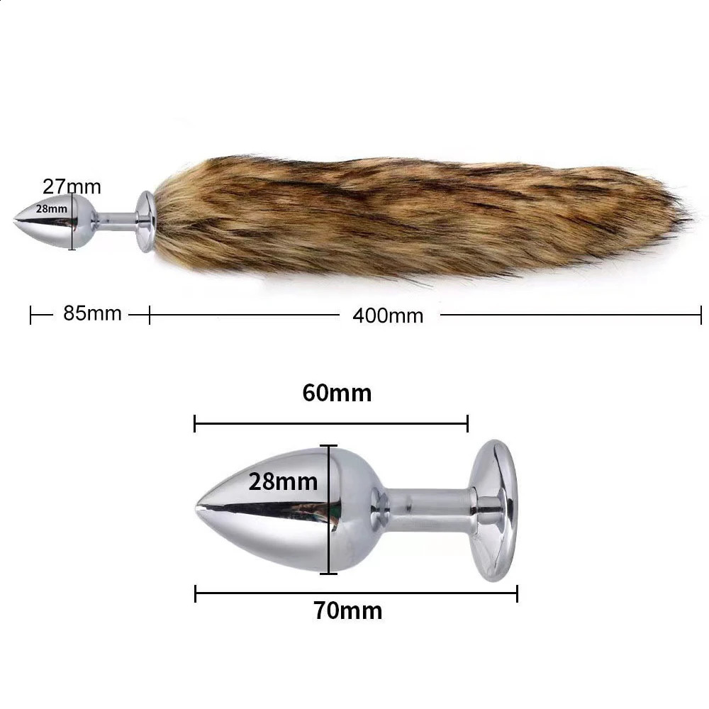 Sexy Fox Tail Anal Plug Anal Toys For Women Adult Sex Product Men Butt Plug Stainles Steel Anal Plug Cosplay Sex Toys For Couple 240914