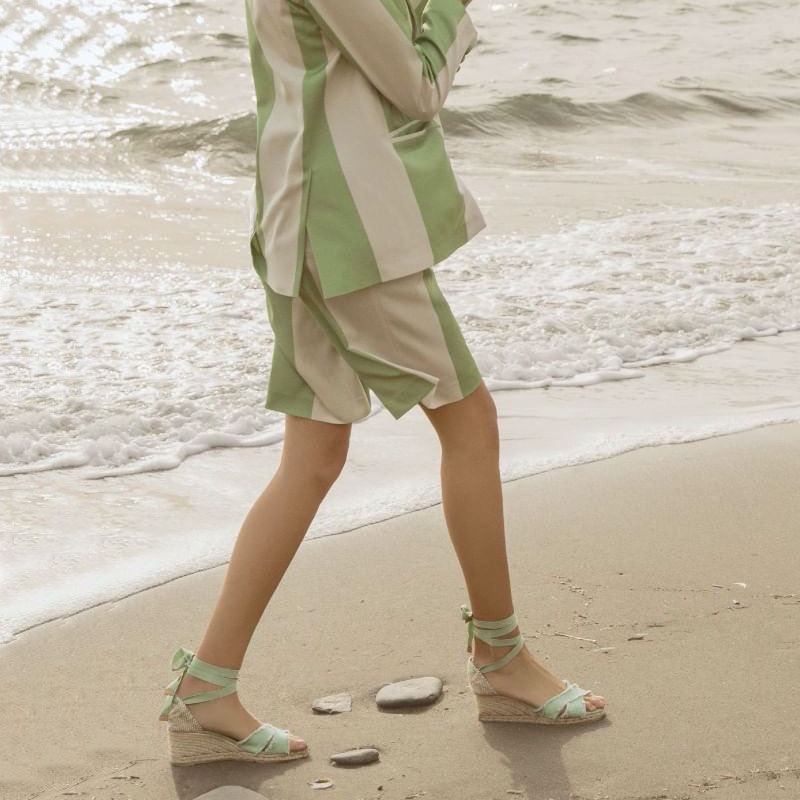 Summer Ladies Fashion Wedge Heel Open Toe Sandals High Heel Temperament Espadrille Sandals Skirt Shoes Wedge Strap Wedge Heels