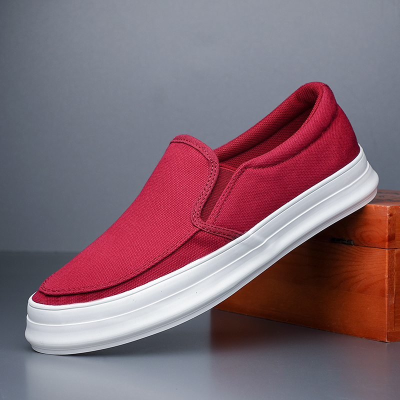 New Design Casual Shoes for Men Summer Slip on Loafers Mens Breathable Canvas Shoes Men Slip on Shoes New Driving Walking Shoes