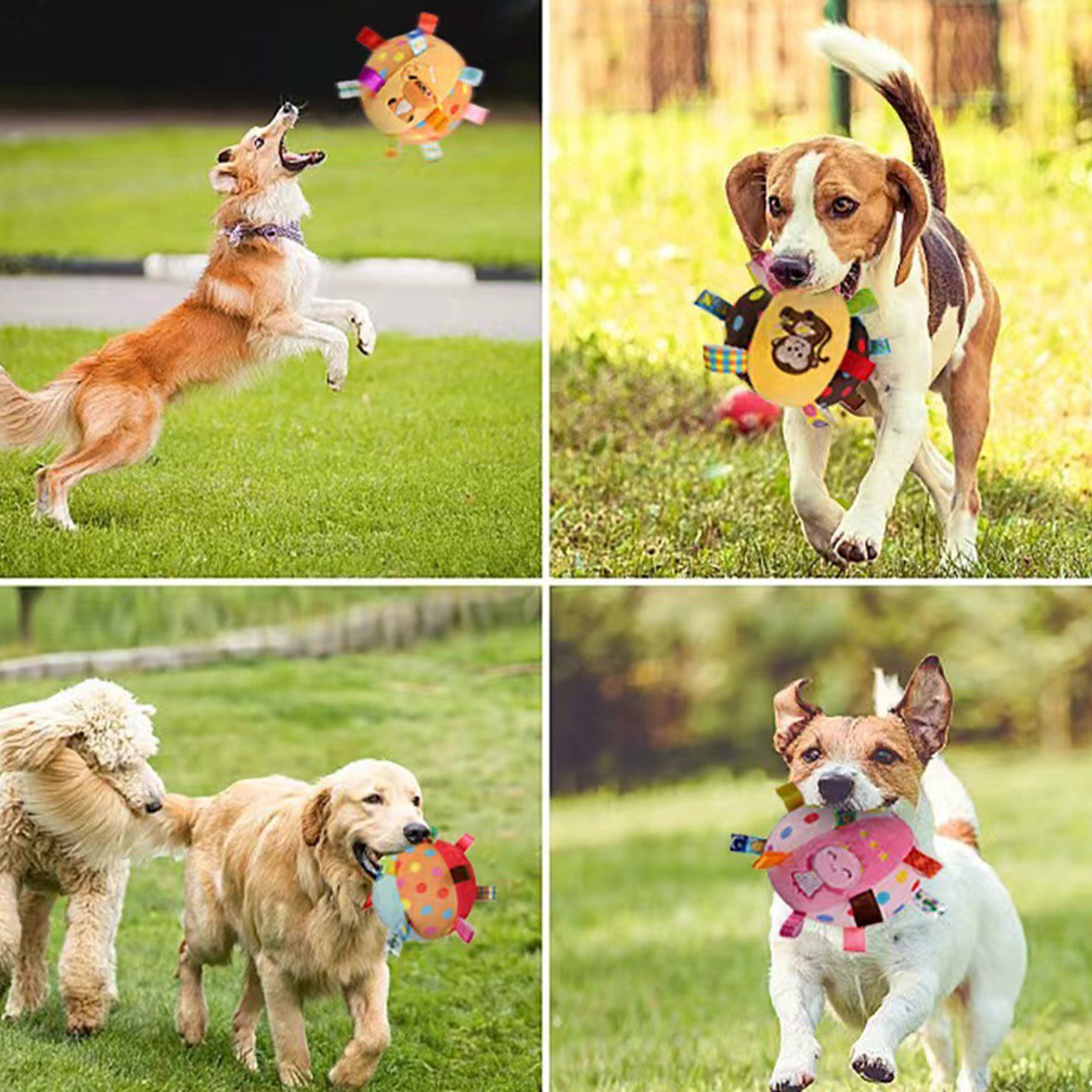 Interactive Dog Chew Ball Toy, Durable, Improved Health, Sound Inside, Fit for Home, Outdoor