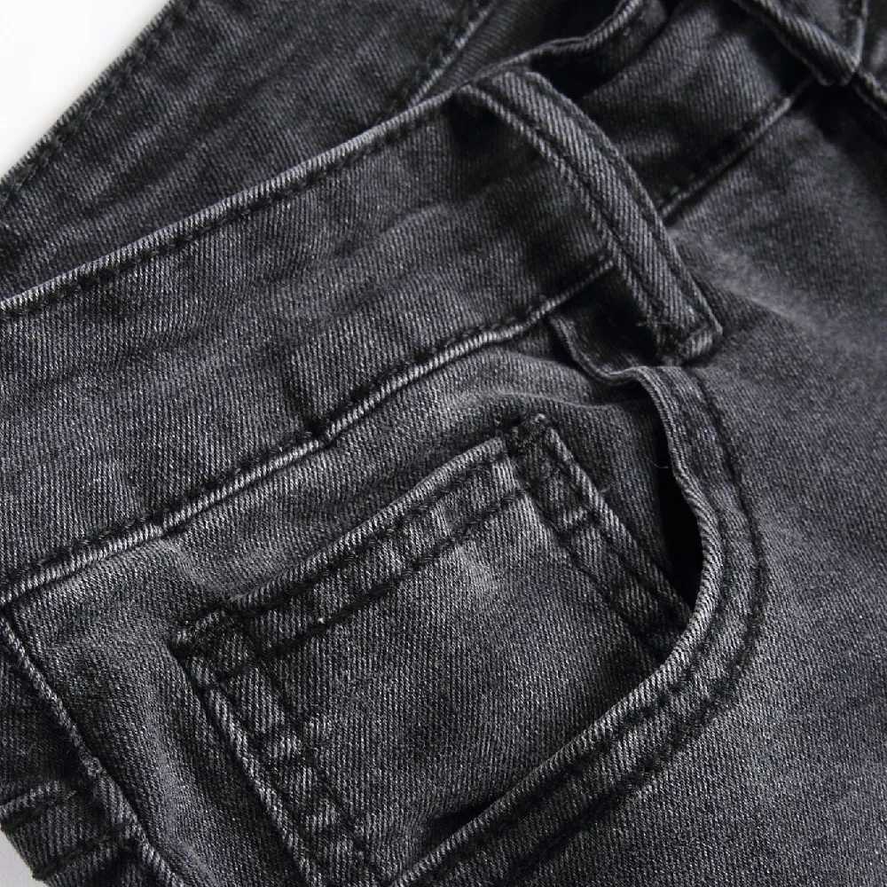 Men Summer Holes Five-point Pants Street Stylish Slim Male Distressed Solid Straight Beach Denim ShortsX240914