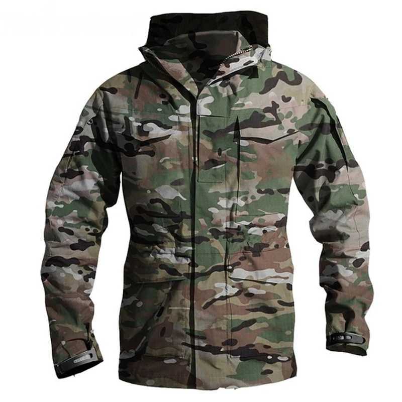 M65 British American Tactical Military Windproof Jacket Mens Waterproof Hoodie Flight Pilot Coat Army Multi Pocket Casual Jacket W240914